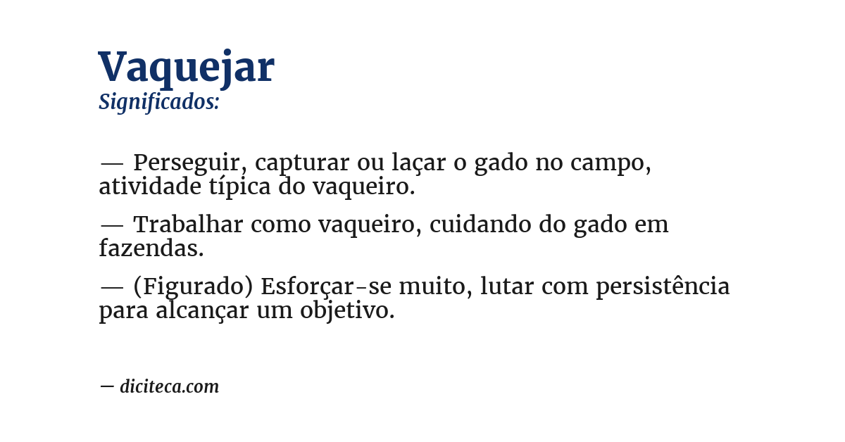 Significado de vaquejar