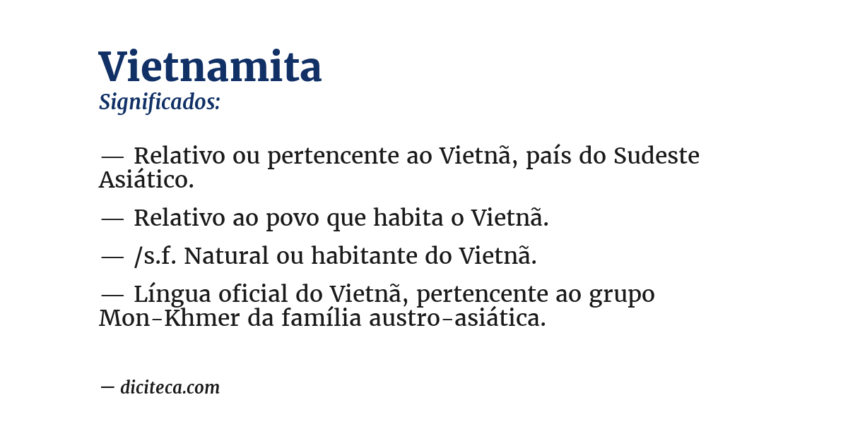 Significado de vietnamita