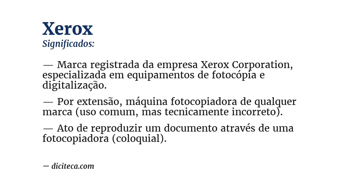 Significado de xerox