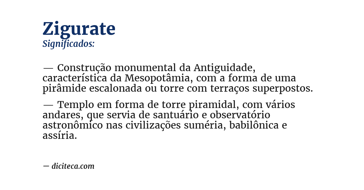 Significado de zigurate