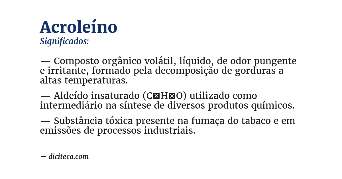 Significado de acroleíno
