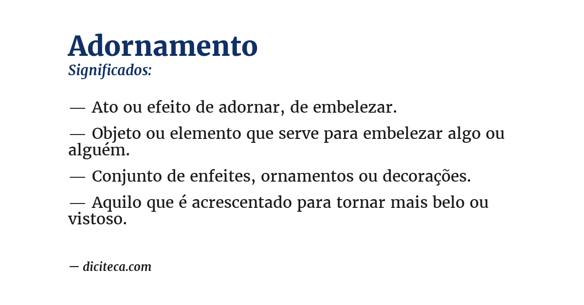 Significado de adornamento
