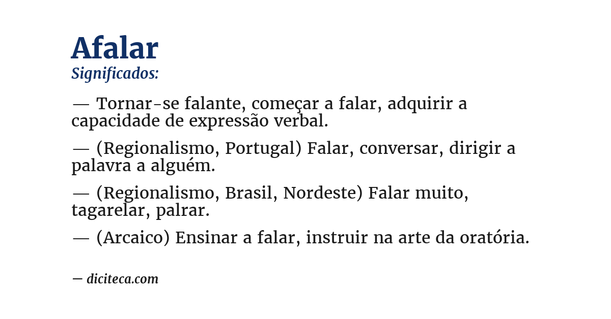 Significado de afalar