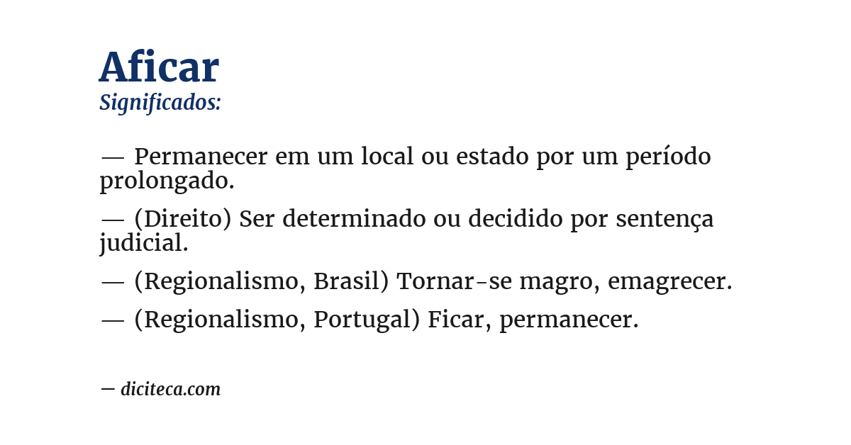 Significado de aficar