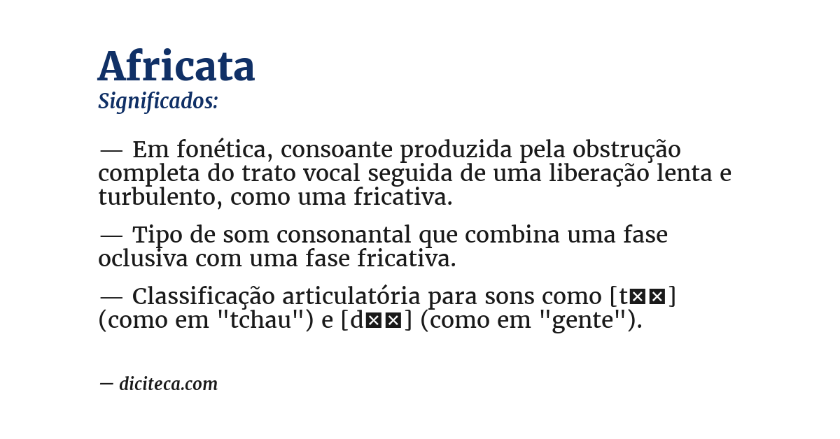 Significado de africata
