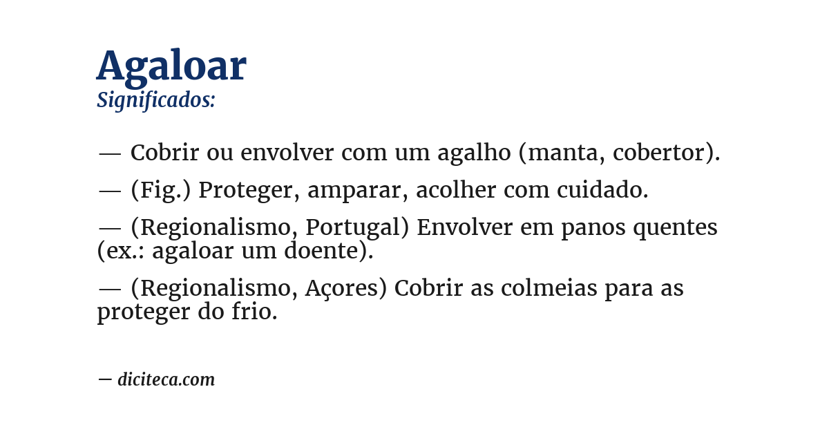 Significado de agaloar