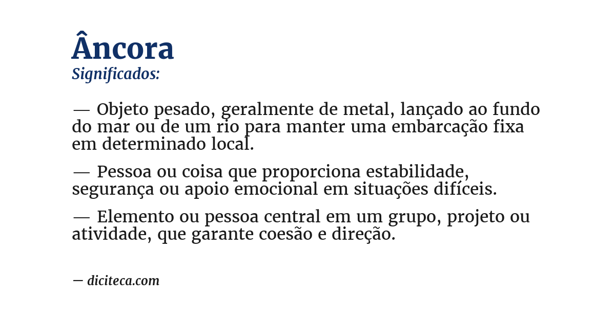 Significado de âncora