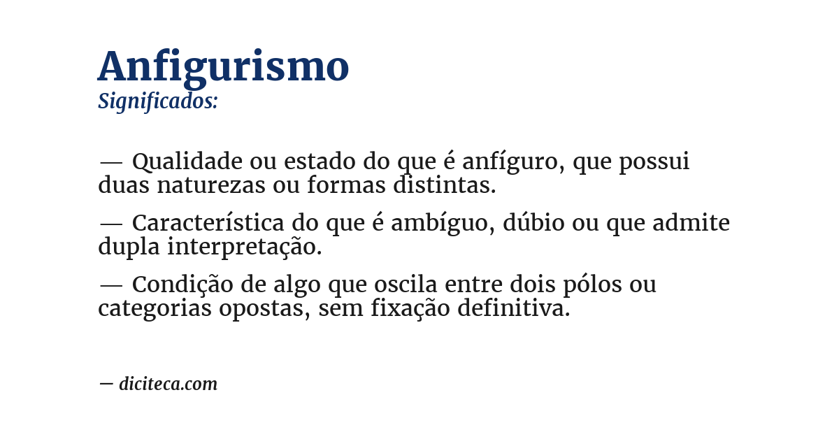 Significado de anfigurismo