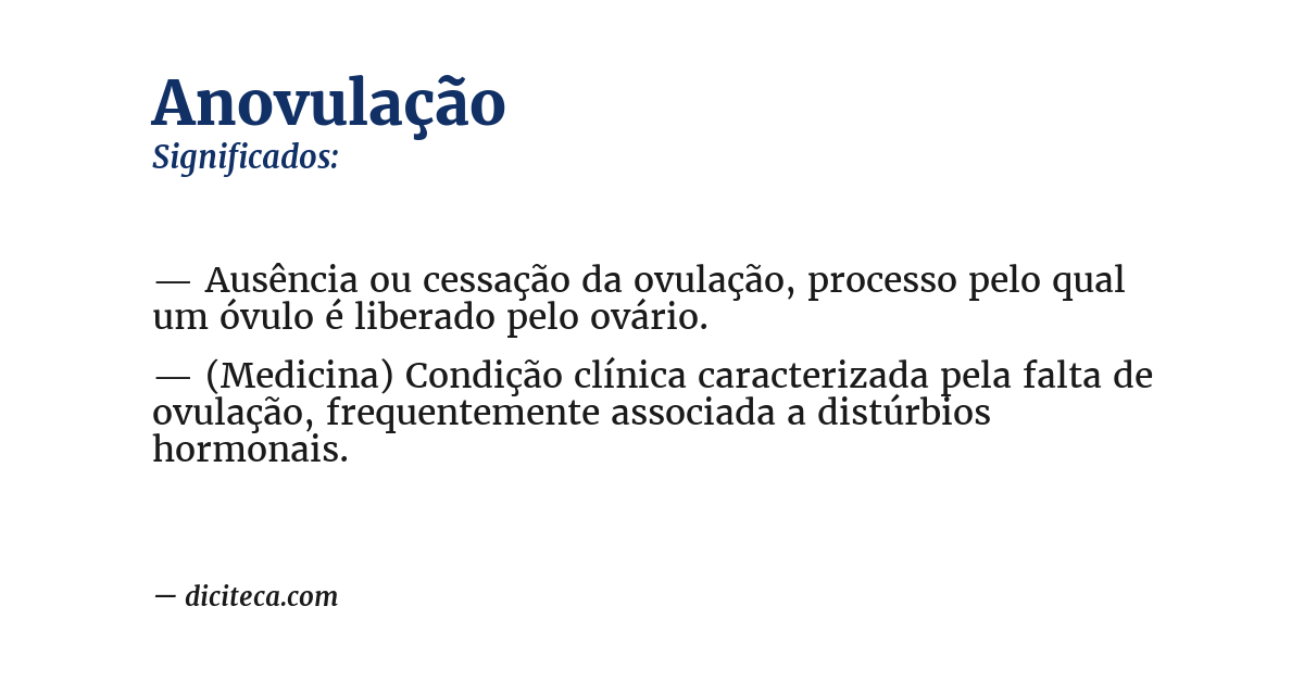 Significado de anovulação