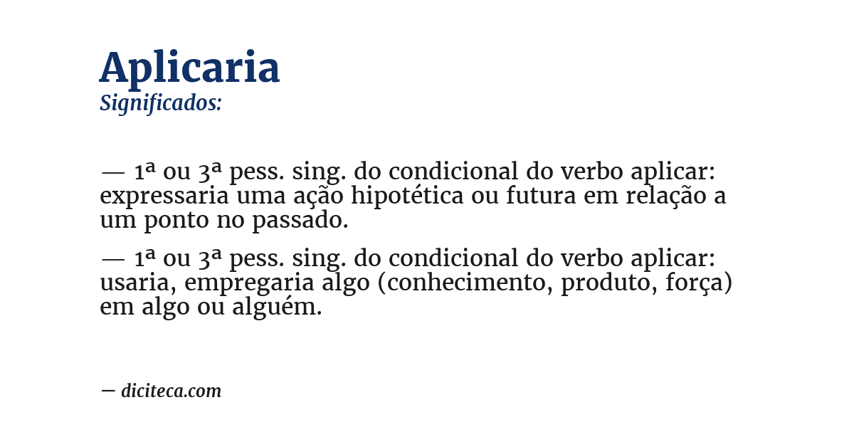 Significado de aplicaria