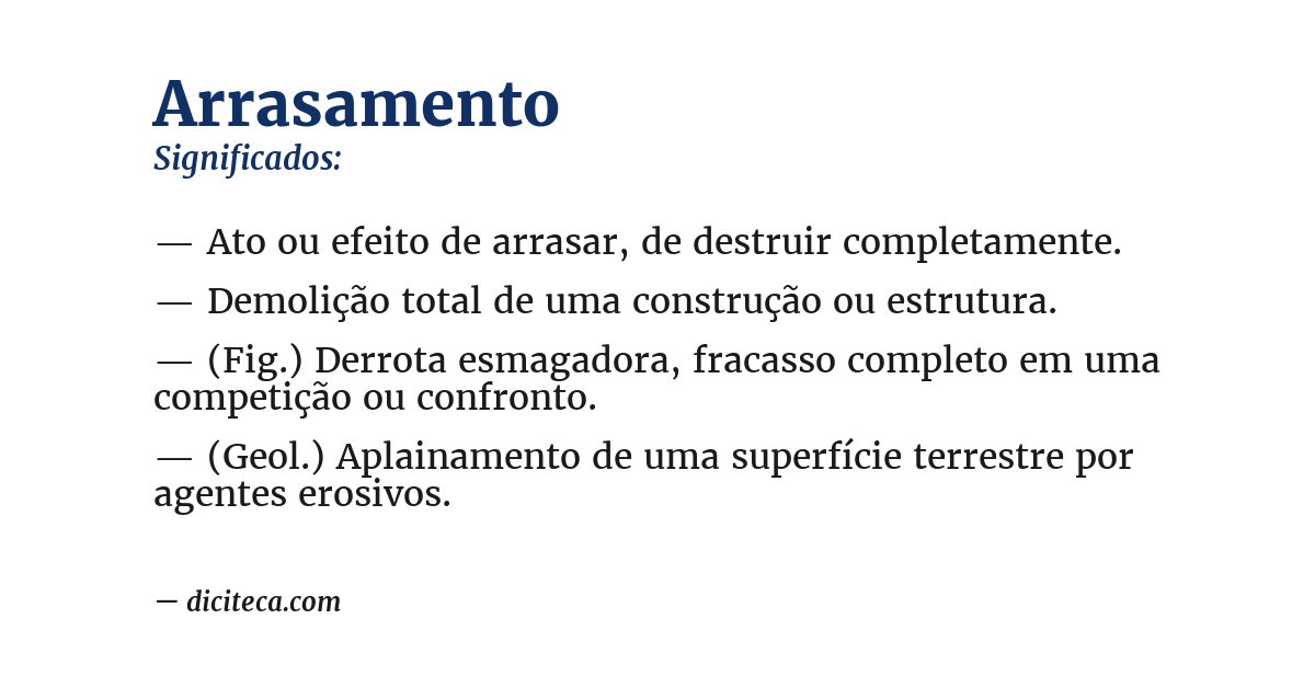 Significado de arrasamento
