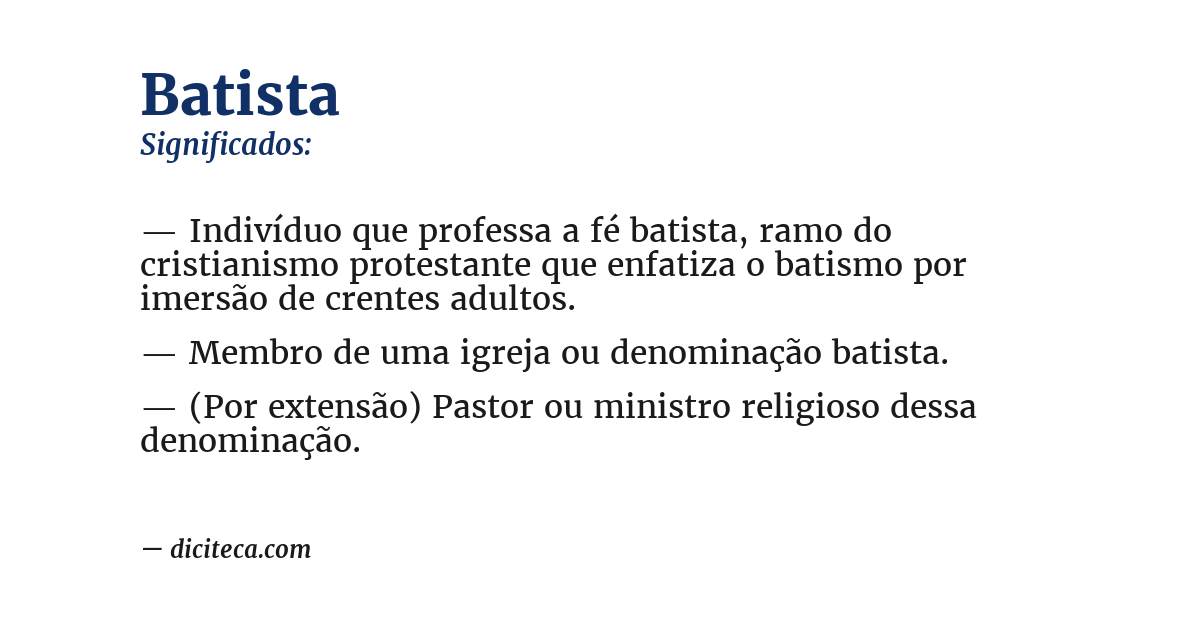 Significado de batista
