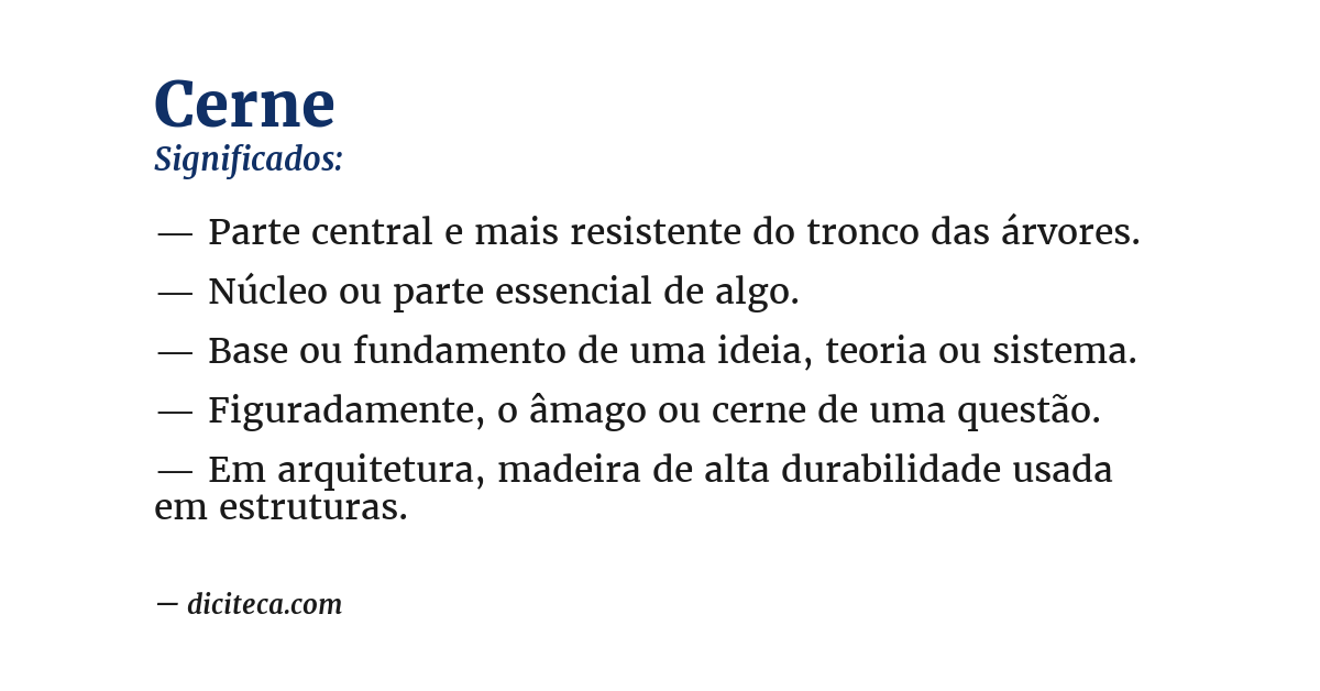 Significado de cerne