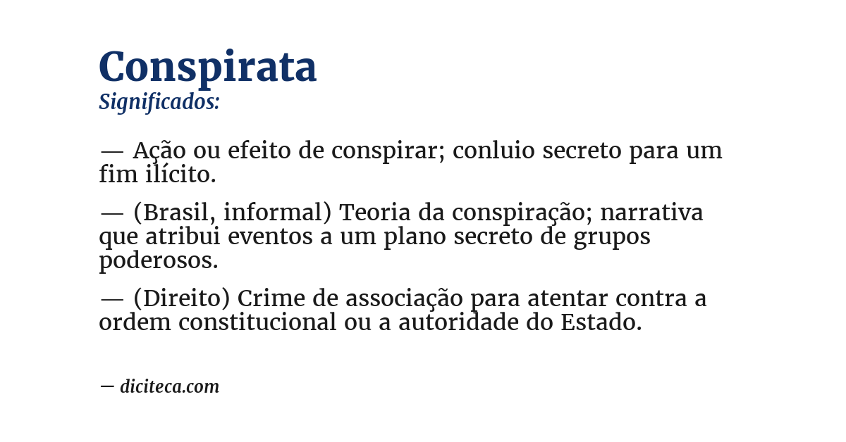 Significado de conspirata