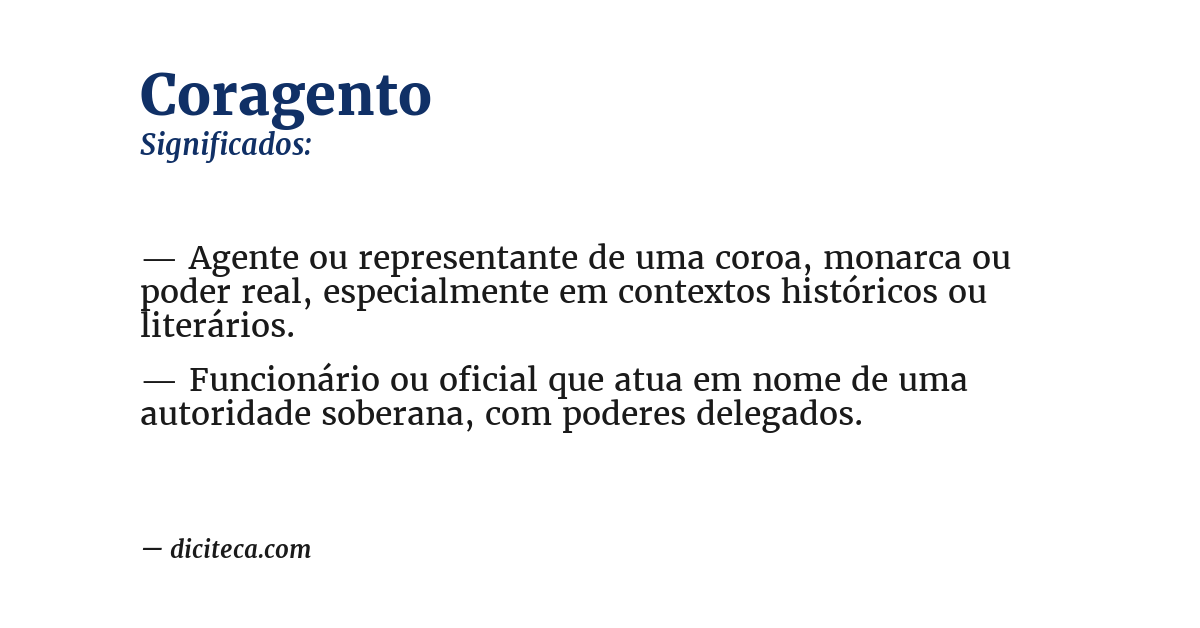 Significado de coragento