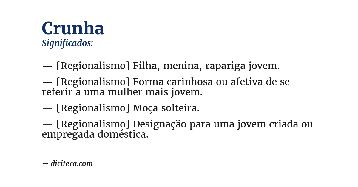 Significado de crunha