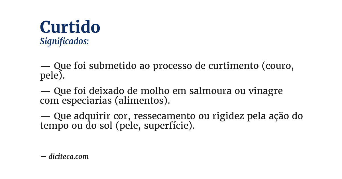 Significado de curtido