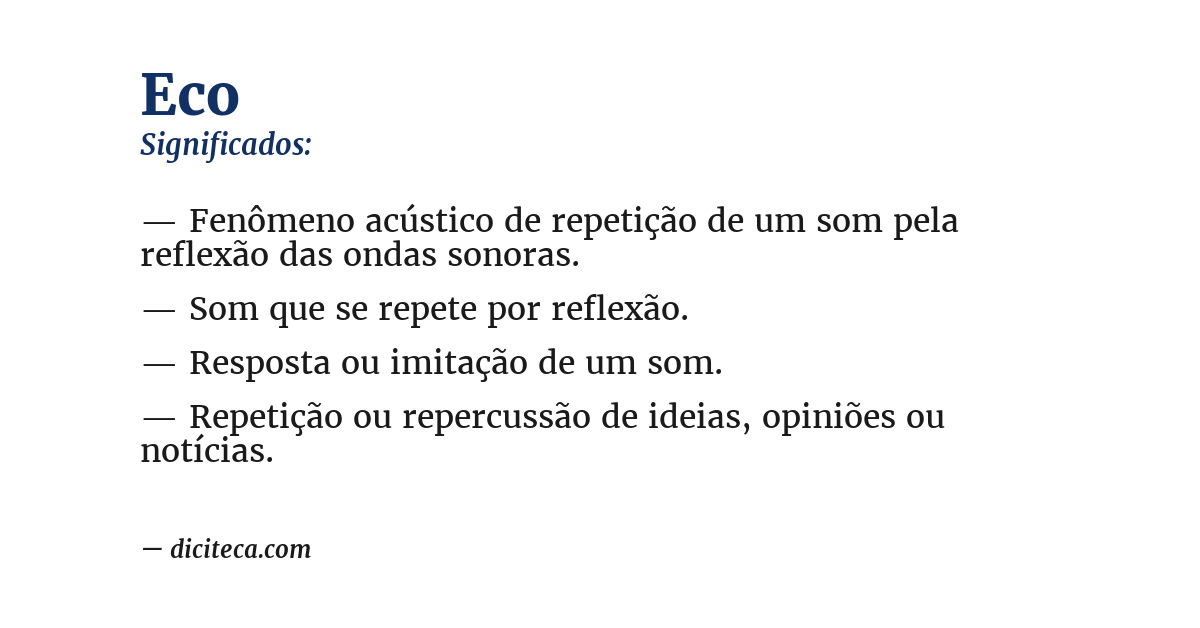 Significado de eco