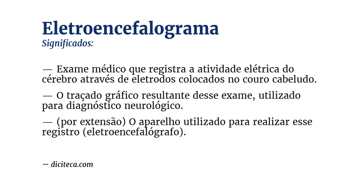 Significado de eletroencefalograma