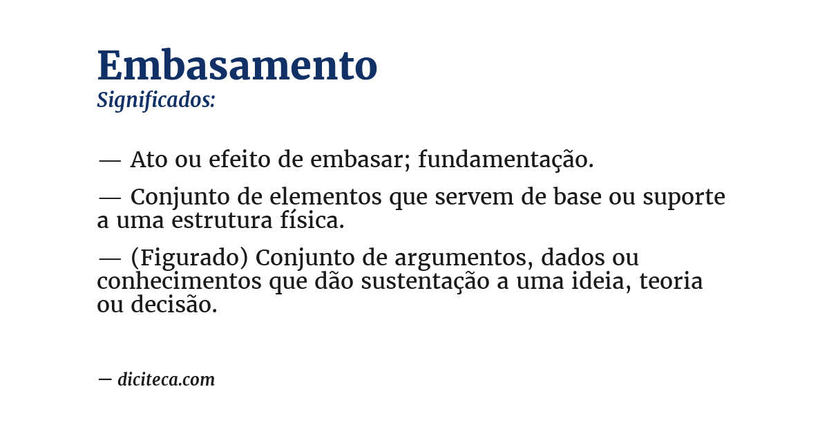 Significado de embasamento