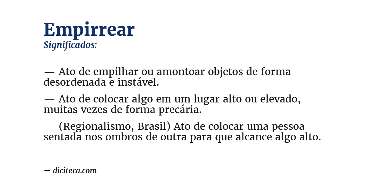 Significado de empirrear