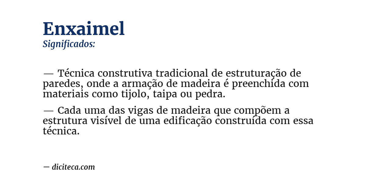Significado de enxaimel