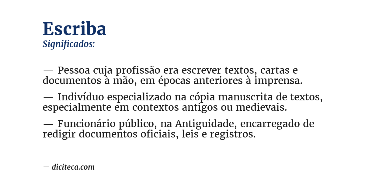 Significado de escriba