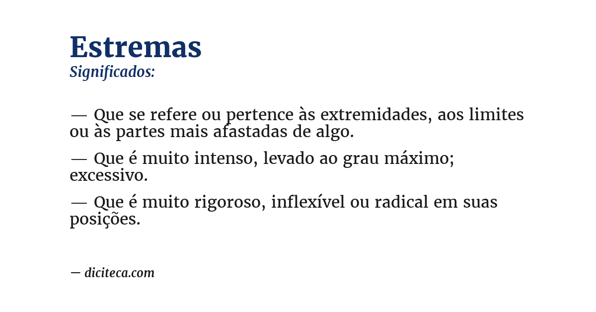 Significado de estremas