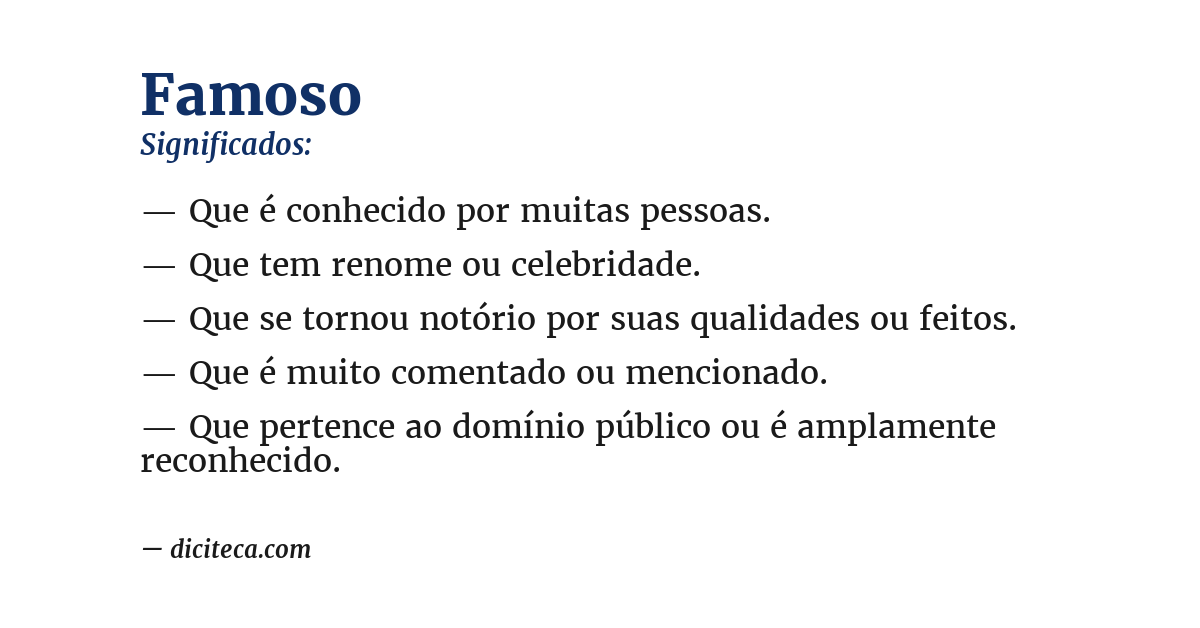 Significado de famoso