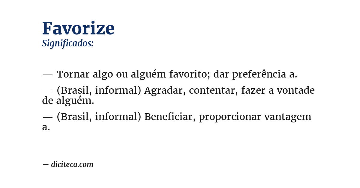 Significado de favorize