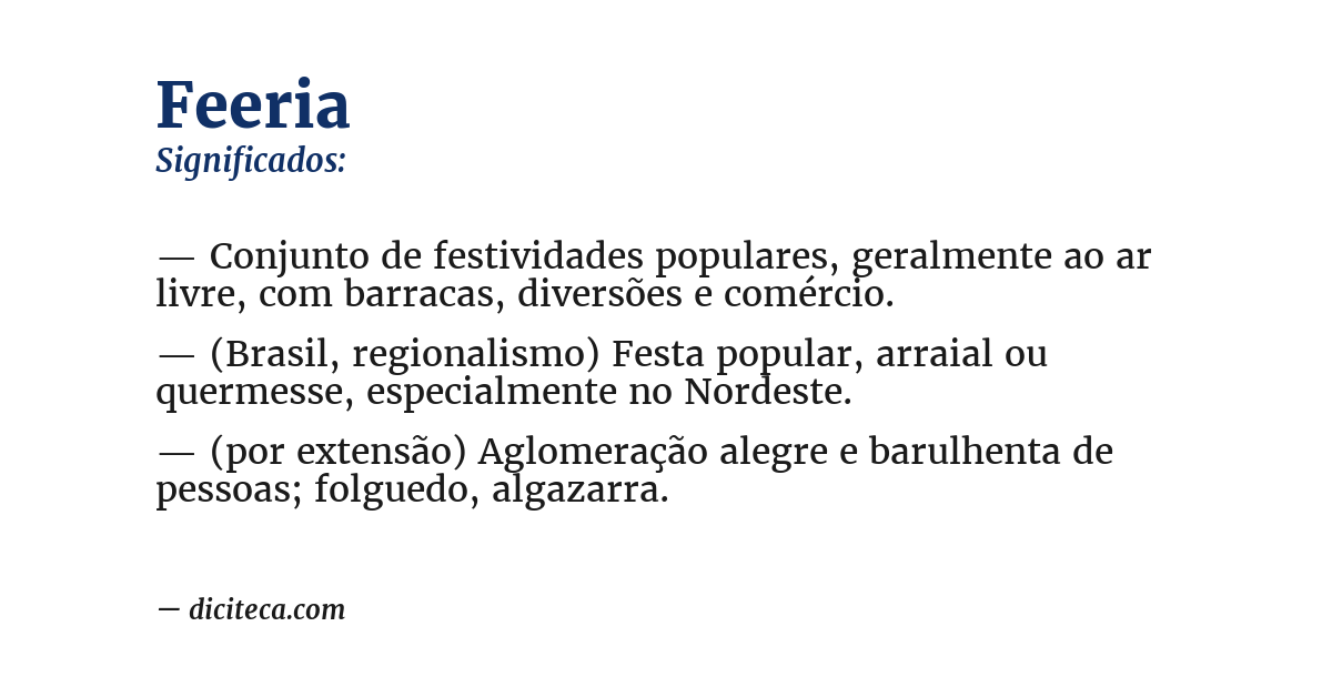 Significado de feeria