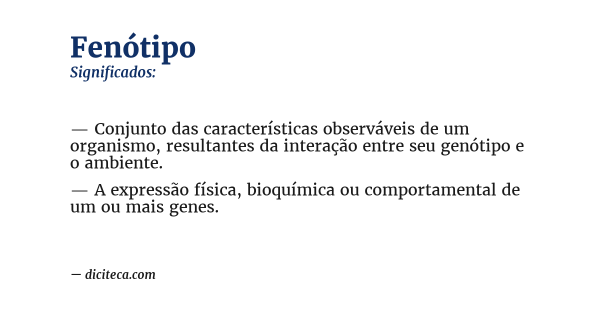 Significado de fenótipo