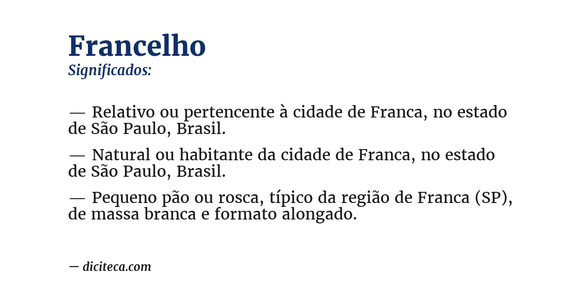 Significado de francelho