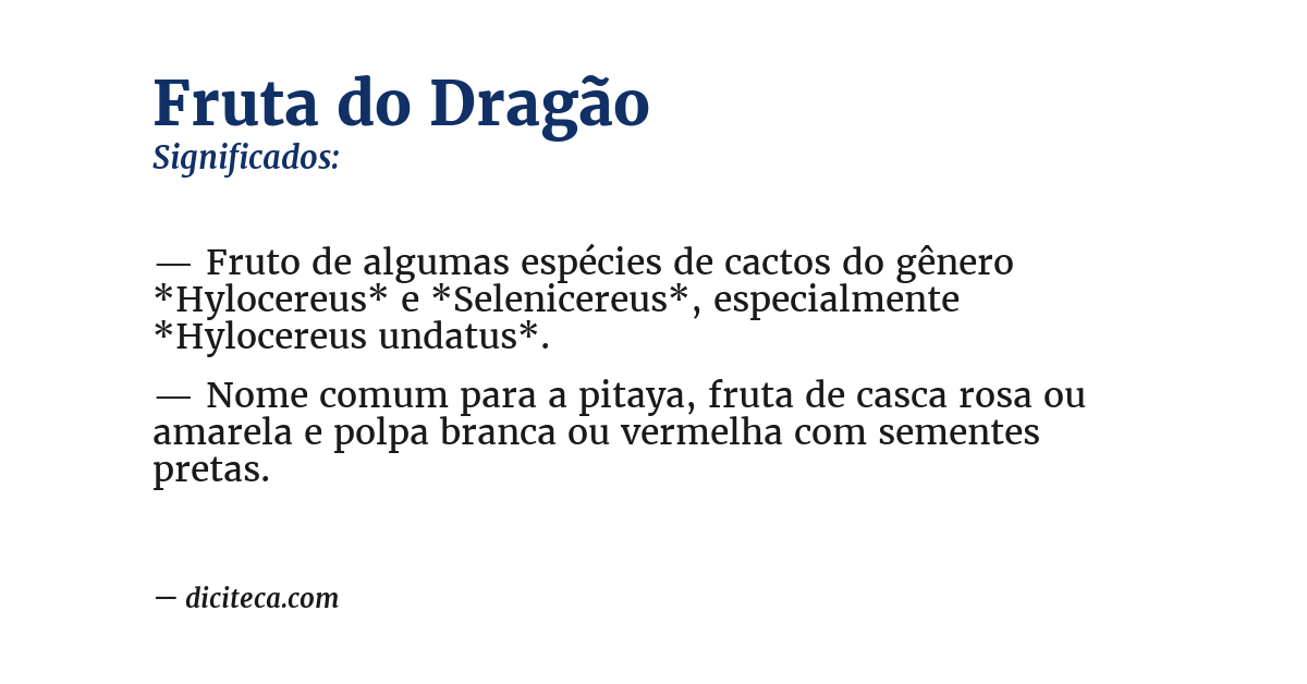 Significado de fruta do dragão