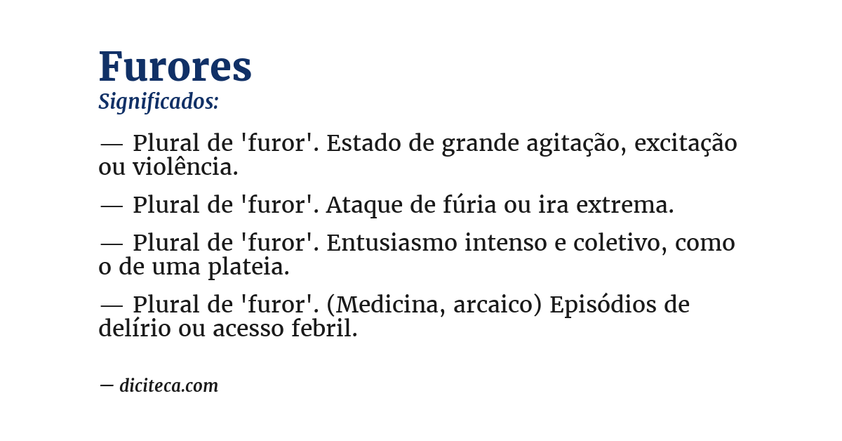 Significado de furores