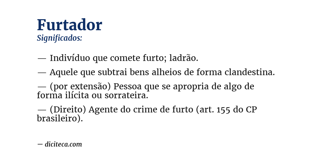 Significado de furtador