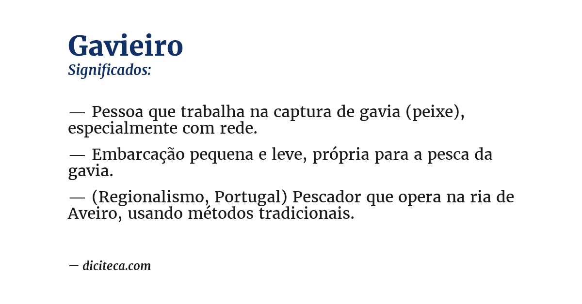 Significado de gavieiro