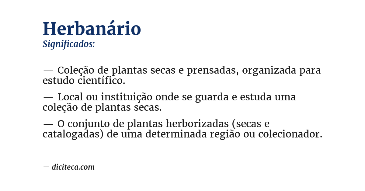 Significado de herbanário