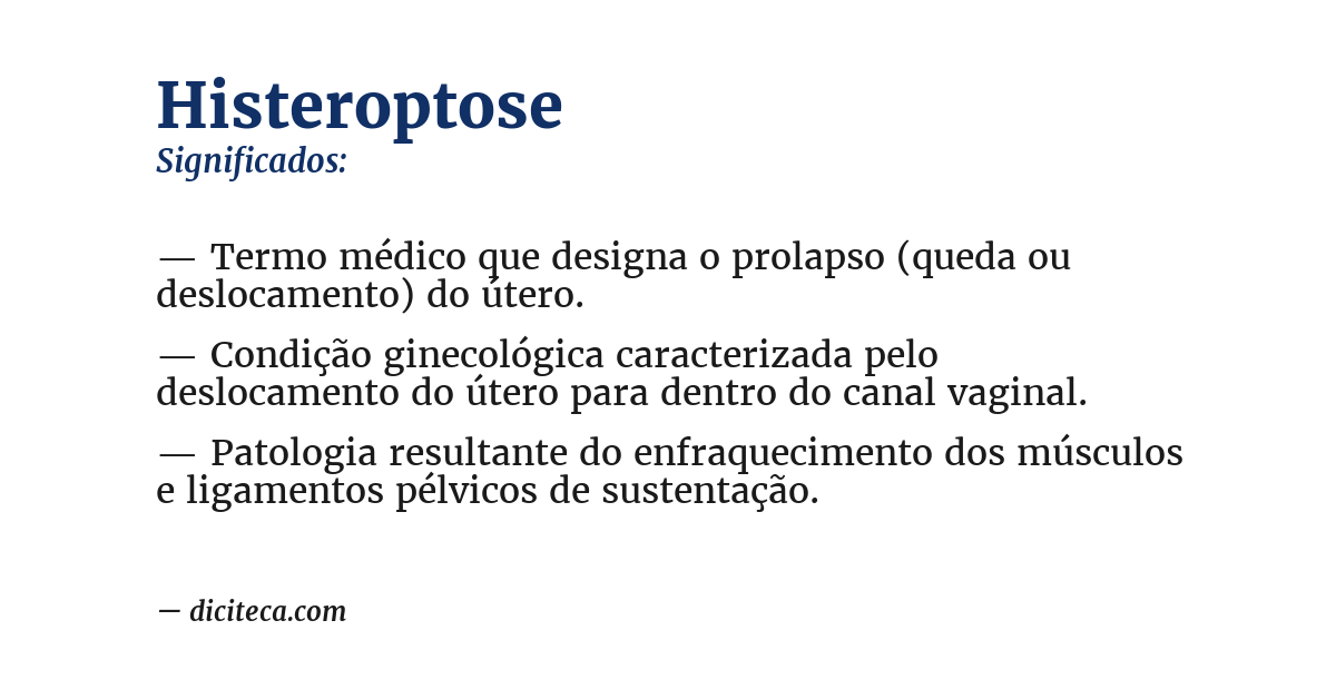Significado de histeroptose