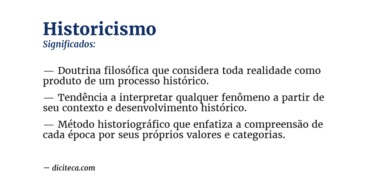 Significado de historicismo