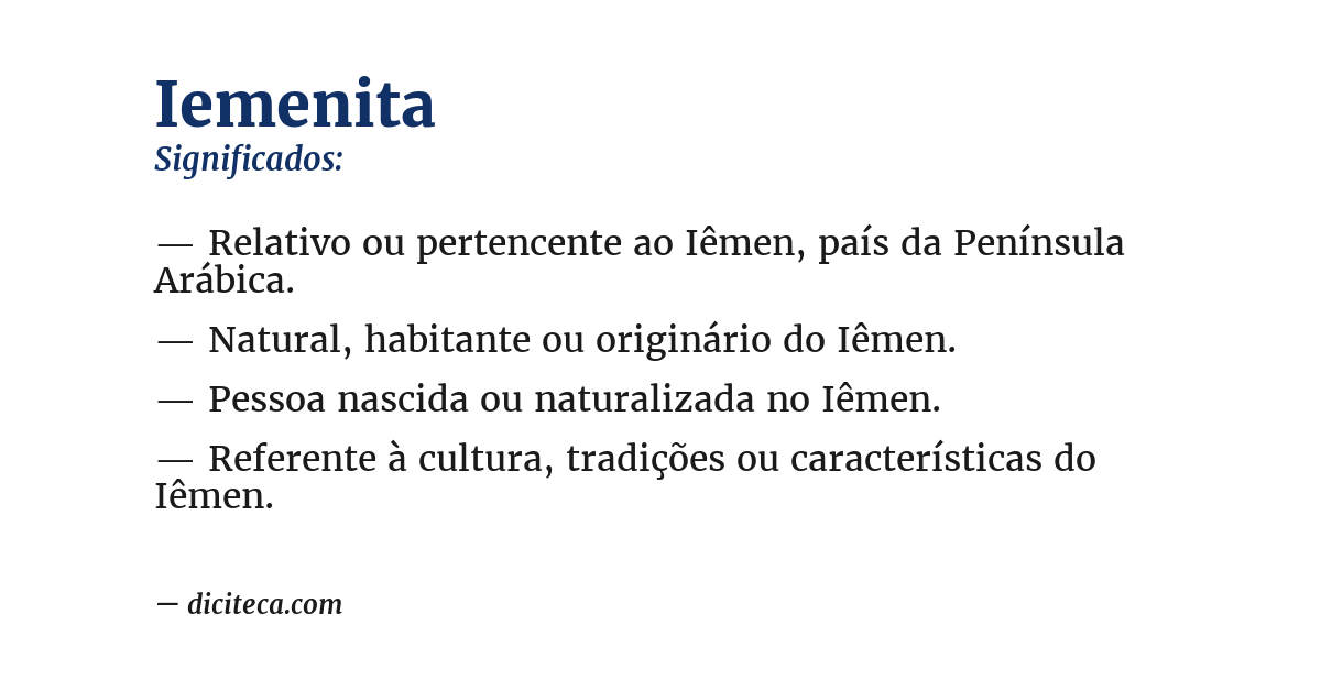 Significado de iemenita