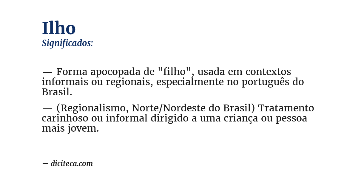 Significado de ilho