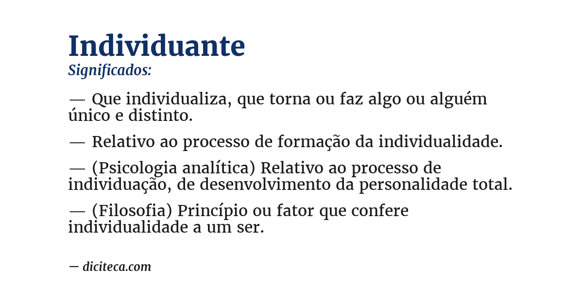 Significado de individuante