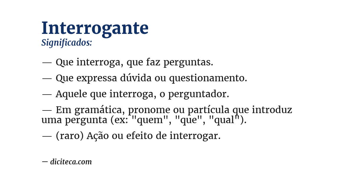 Significado de interrogante