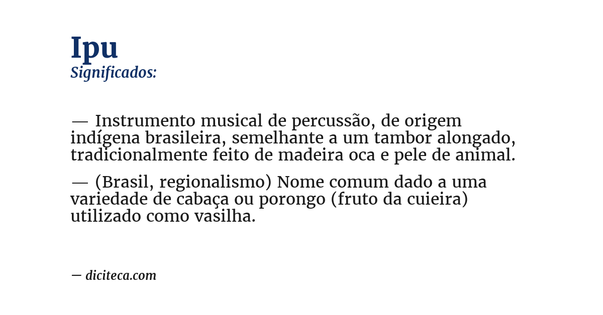Significado de ipu