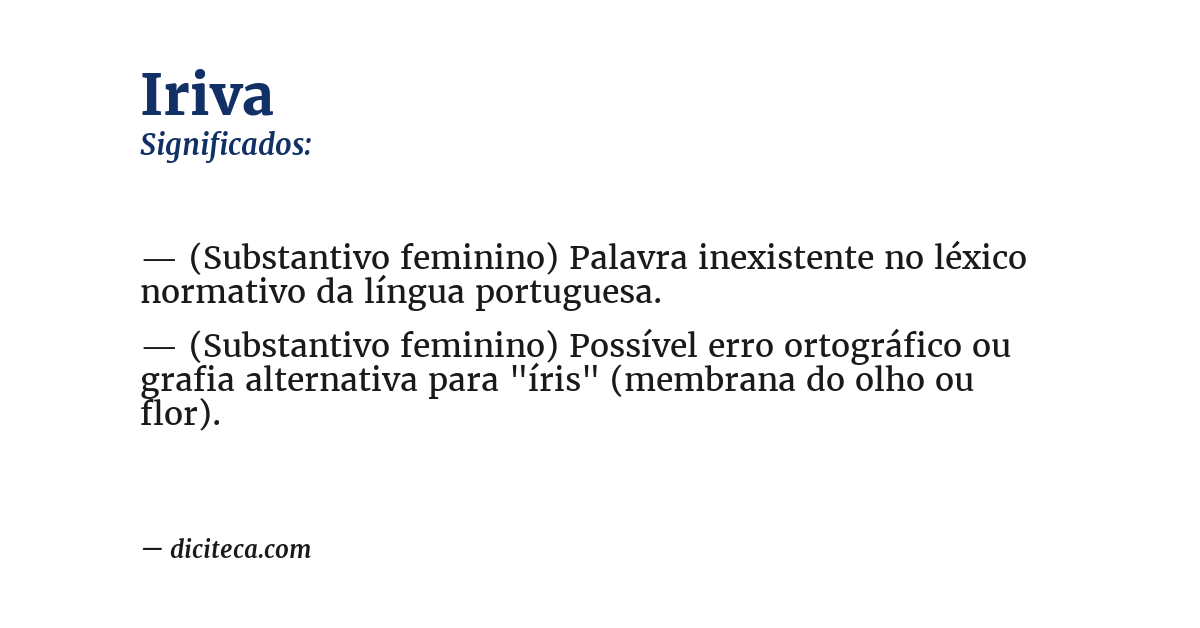 Significado de iriva