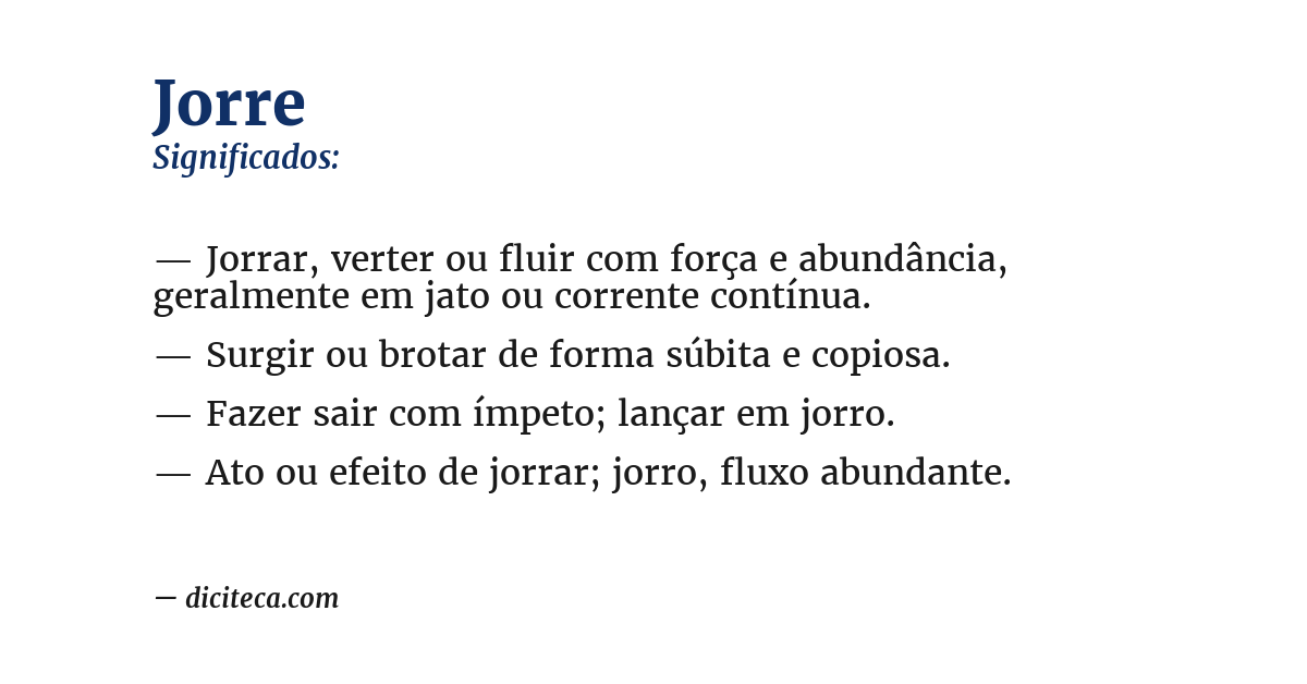Significado de jorre