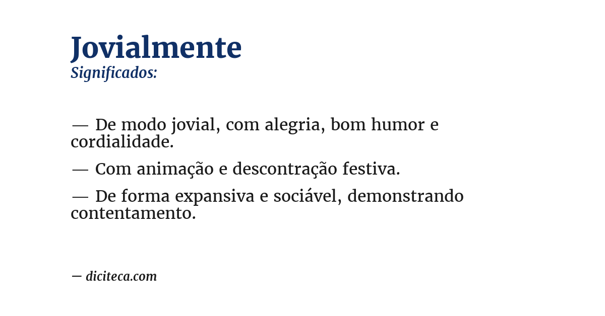 Significado de jovialmente