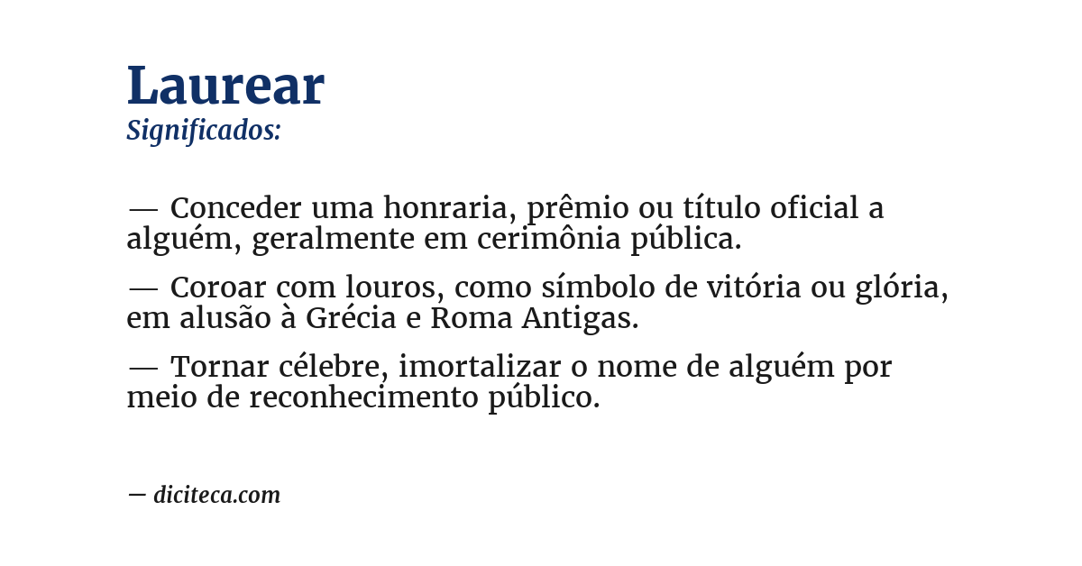 Significado de laurear