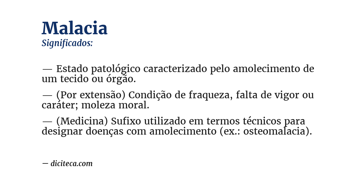 Significado de malacia